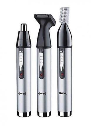 Тример бритва універсальний для носа вух вісків і шиї gemei gm-3107 pro сірий