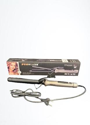 Професійна плойка для завивання волосся і створення кучерів із затискачем 50 вт pro mozer mz-6630 чорна7 фото