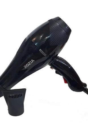 Професійний фен для сушіння та укладання волосся з регуляцією швидкості та температури rozia hc-8306 pro чорний +