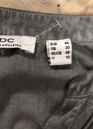 Блуза брендовая, коттон-лен новая  лето цвет серый евро46-486 фото