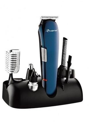 Машинка для стрижки волос и бороды бритва триммер 8в1 gemei gm-596 pro + расческа