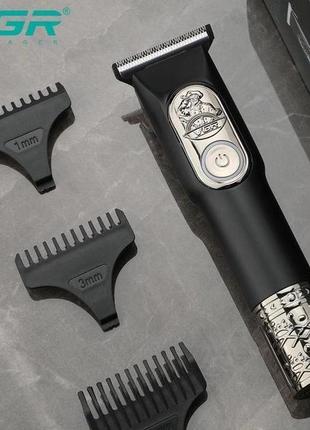Тример для волосся бороди та вусів акумуляторний vgr v-963 pro + 3 насадки