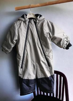 Зимний комбинезон мальчику серый 30226, размер 74-80