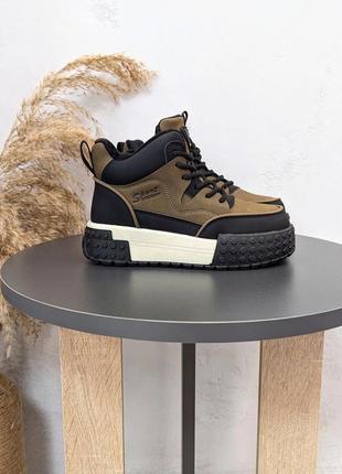 Демисезонные хайтопы ботинки для мальчика хаки от jong golf