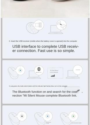 Мышка xiaomi mi dual mode mouse hlk4041gl беспроводная мышь бездротова беззвучна мишка mi redmi macbook imac8 фото