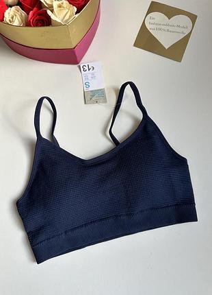 Новий актуальний спортивний топ з чашками і маг етикеткою фактурний 💙💛