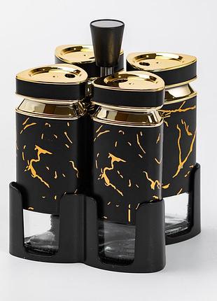 Набір для спецій на підставці 4 баночки по 120 мл для приправ