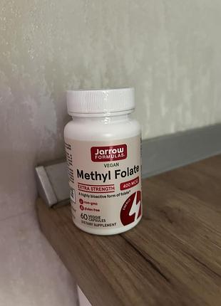Метил фолієва кислота (метилфолат) jarrow formulas methyl folate 400 мкг, 60 капсул оригінал айхерб