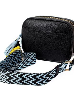 Жіноча невелика сумка через плече corze l027bl, чорна