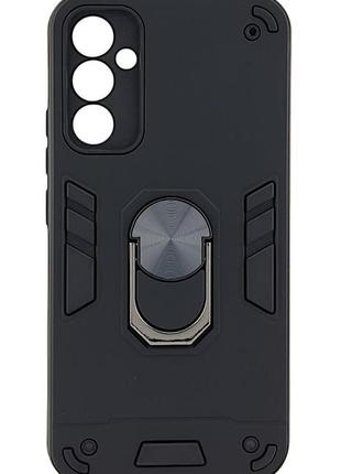 Чехол armored ring для samsung galaxy m34 5g / m326 противоударный с подставкой кольцо черный