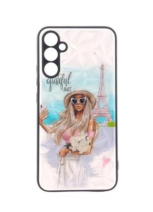 Чехол prisma для телефона samsung galaxy m34 5g / m346 бампер рисунок lady parise