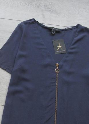 Розпродаж! подовжена футболка блуза туніка на блискавці від atmosphere2 фото