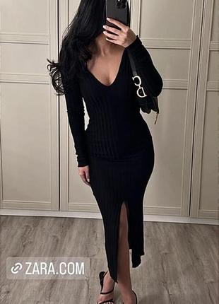 Сукня в рубчик, сукня резинка zara