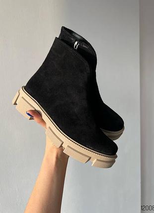 Деми ботинки натуральная замша