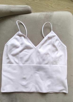 Топ укорочений оххо на брительках майка маєчка укорочена кроп-топ