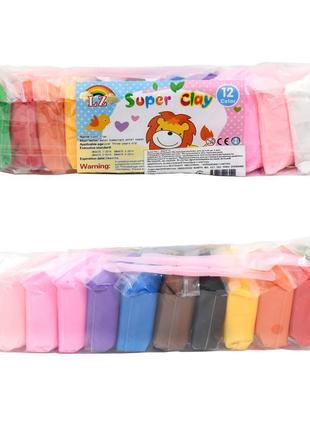 Дитячий модульний пластилін 12 кольорів