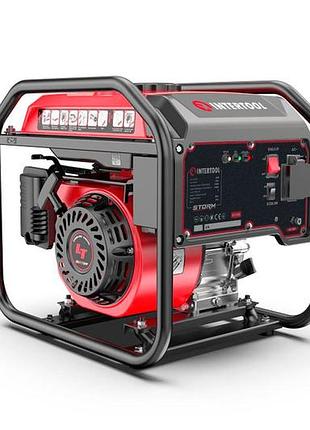 Генератор бензиновый инверторный intertool-storm - 2800 x 3000вт ручной старт [медь]