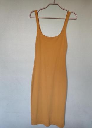 Платье облегающее zara s m цвет осенних листьев