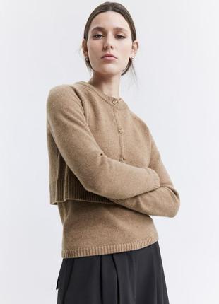 Шерстяной кардиган и топ zara