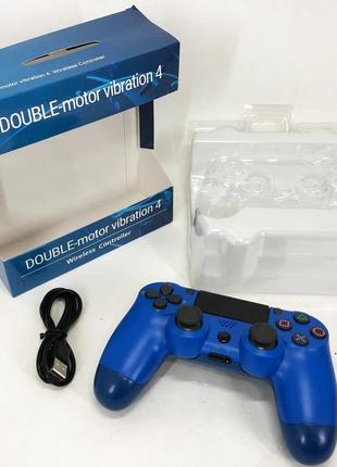 Джойстик doubleshock для ps 4, бездротовий ігровий геймпад ps4/pc акумуляторний джойстик. vh-423 колір синій6 фото