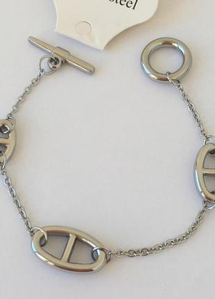 Гіпоалергенний позолочений браслет з медичної сталі (stainless steel)