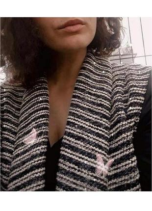 Пиджак кашемировый кожаные рукава