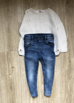 Комплект 1,5-2 года свитер zara джинсы1 фото