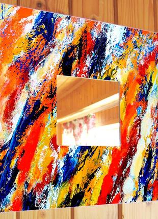 Декоративне дзеркало "акварель. абстракція" інтер'єр декор для прикрашання будинку, офісу, галереї,