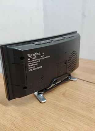 Годинник настільний з радіо technoline wt460 blue led black/silver (wt460 blaue led)8 фото