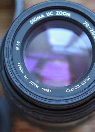 Объектив sigma zoom 70-210mm f4-5.6 для af minolta ( sony a) + бленда и крышки