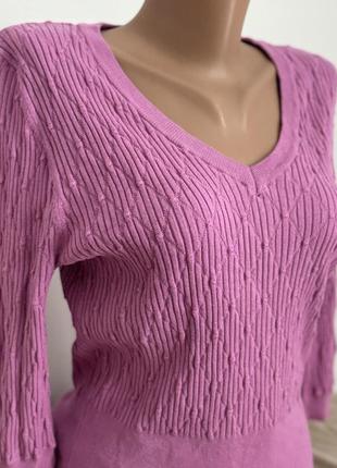 Трикотажный лонгслив в ромб вискоза 100%