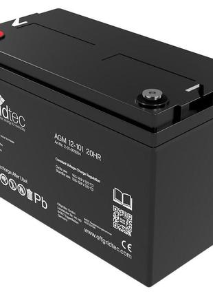 Аккумулятор offgridtec® agm 101ah 20hr 12v - deep cycle solar battery