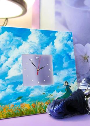 Годинник "мені б у небо" в стилі манга, аніме, декор для спальні дитячої, ігрової, супер подарунок3 фото