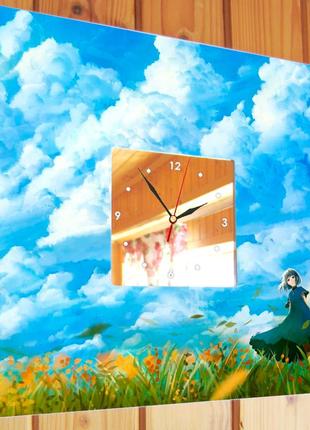 Годинник "мені б у небо" в стилі манга, аніме, декор для спальні дитячої, ігрової, супер подарунок2 фото