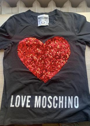 Футболка love moschino сердце