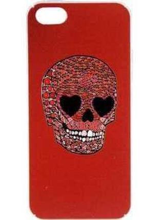 Чохол для iphone 7 червоний з черепом