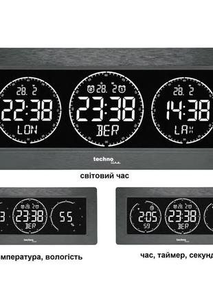 Годинник настільний technoline wt458 black (wt458)2 фото
