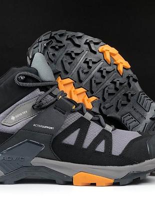 Salomon speedcross pro сірі з чорним термо високі кросівки ботінки сапоги теплі...