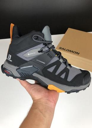 Salomon speedcross pro сірі з чорним термо високі кросівки ботінки сапоги теплі...