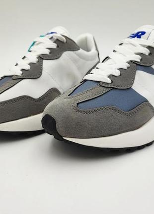 "женские кроссовки new balance 327 grey blue"