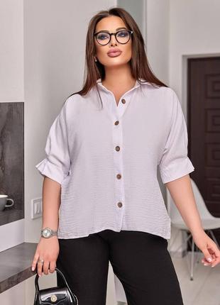 Костюм жіночий брючний двойка льон великі розміри ав-4689