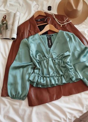 Сатиновая блуза boohoo