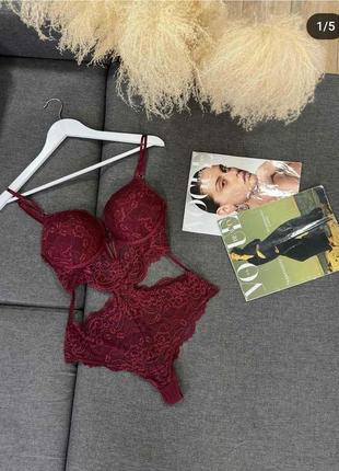 Боді мереживний