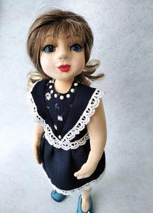 Авторська скульптурно трикотажна лялька ручної роботи.