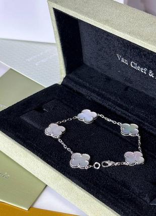 Серебряный браслет ван клиф van cleef