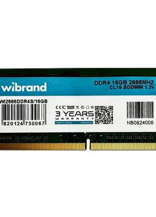 Ddr4 wibrand 16gb 2666mhz cl19 sodimm