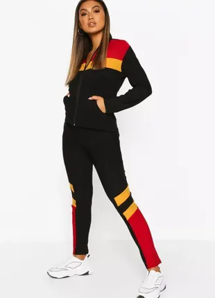 Спортивный костюм с цветными блоками, размер м, boohoo