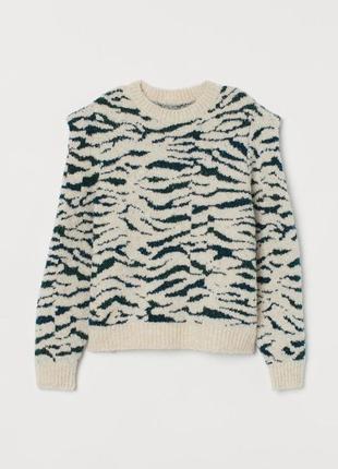 Теплий светр h&m з анімалістичним принтом