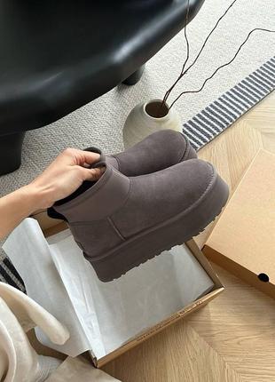 Ugg classic mini dipper угг діппер сірі