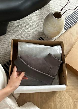 Ugg classic mini dipper угг діппер сірі